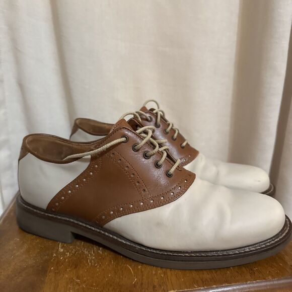 Johnston & Murphy Other - Vintage Johnson & Murphy Two Tone Saddle Oxford Shoes Leather 9.5M Brown Cream